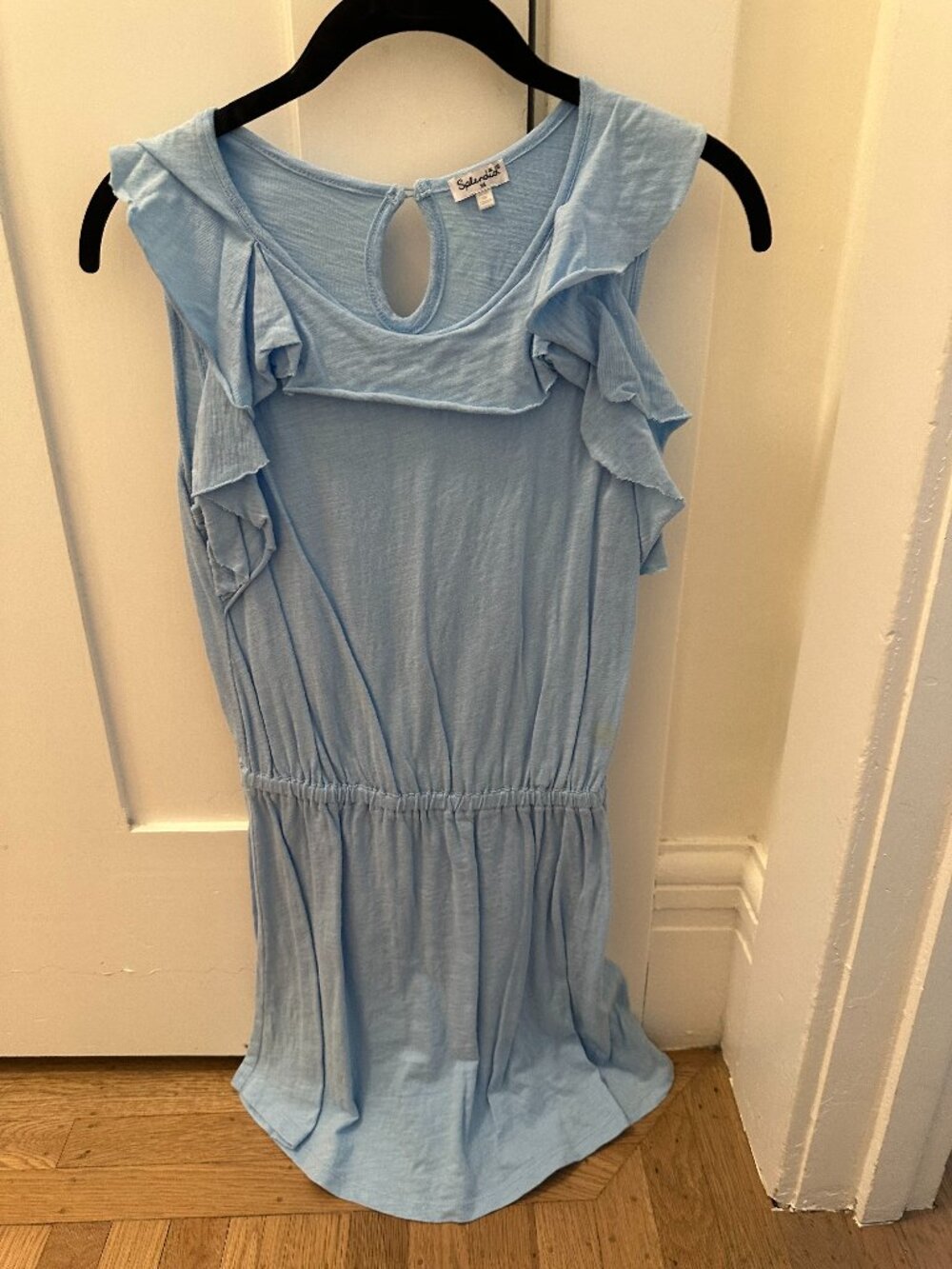 Splendid Girls Sky Blue Ruffle Jersey Dress - Size 14 - EUC